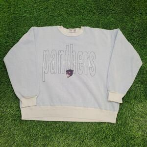 Vintage 80s Panthers Sweatshirt Womens XL 25x24 Boxy Baggy